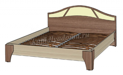 Кровать Верона 2-х спальная 1.6 с ортопедическим основанием (Ясень шимо темный/Ясень шимо светлый)