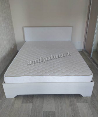 Кровать Сальма 1.6 КР 022 (Анкор светлый/Белый глянец)